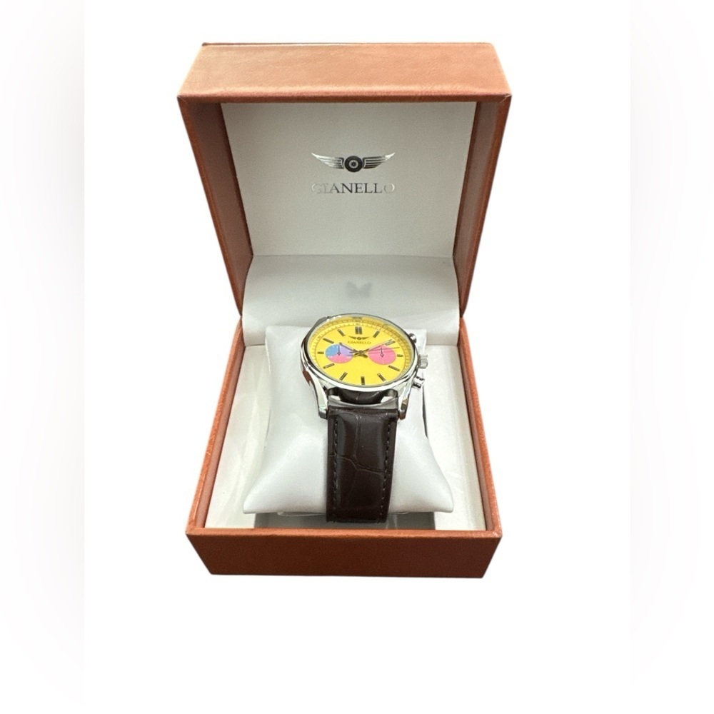 Gianello Men's 41mm Prism Strap Watch New With Box